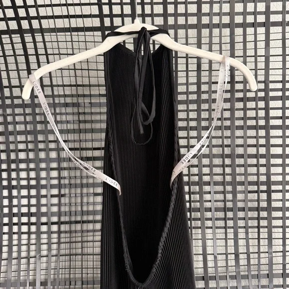L'idee Carrie halter drop waist tiered maxi dress black -  threedaughtersproperties.com